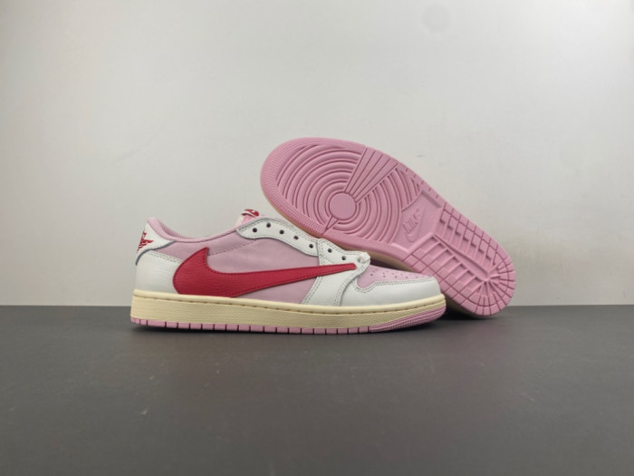Travis Scott × AJ1 Low "Shy Pink" IQ7604-101