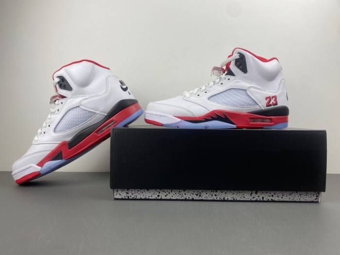 Air Jordan 5 “Fire Red Black Tongue” HQ7978-101