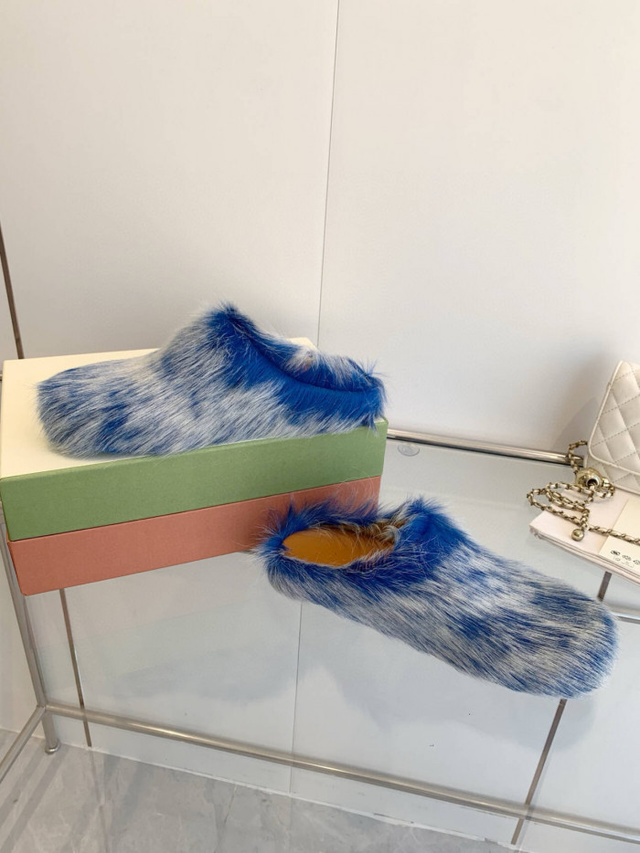 MA SLIDE WHITE FUSSBETT SABOT LOAFERS MAR-017